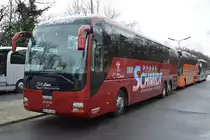 WF-RS 6000 (MAN Lion's Coach) steht am 17.01.2015 am S-Bahnhof Olympiastadion.
