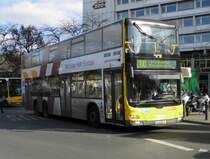 MAN Lions City DD Wg.3330 auf´m 100er am S+U Zoo, 28.2.15