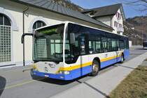 LLB Citaro I, ex. La Chaux-de-Fonds, als Schülerkurs beim Depot Leuk, 13.03.2015.