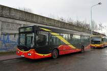 Polen / Lodz: Mercedes-Benz O 405 N der ZPK Markab Zgierz, aufgenommen im März 2015 an der Haltestelle  PKP Łódź - Kaliska  in Lodz.