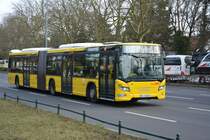 Dieser Scania Citywide ist am 17.01.2015 unterwegs auf der Linie M49. Aufgenommen an der Heerstraße Richtung Gatower Straße.
