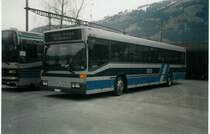 Aus dem Archiv: AFA Adelboden (BLS) Mercedes O 405N Jahrgang 1992 am 10. April 1995 Frutigen, G�terbahnhof