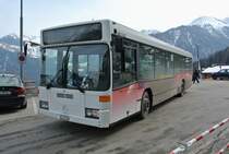 MB 405 N Nr. 97 (ex. BGU Grenchen Nr. 5) im Einsatz als Skibus in La Tzoumaz, 15.03.2015.