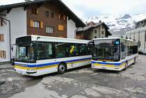 Skibus Verbier: Renault Agora 108 und MAN A66, 15.03.2015.