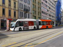 TPG - VanHool Trolleybus Nr.1619 unterwegs auf der Linie 3 in Genf am 08.03.2015