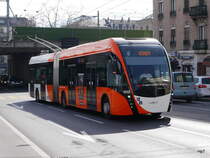 TPG - VanHool Trolleybus Nr.1632 unterwegs auf der Linie 6 in Genf am 08.03.2015