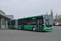 Fabrikneuer Mercedes Citaro 530 Euro VI, der die Betriebsnummer 7003 erhalten wird, steht auf dem Hof der Garage Rankstrasse. Die Aufnahme stammt vom 16.03.2015.