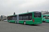 Fabrikneuer Mercedes Citaro 530 Euro VI, der die Betriebsnummer 7003 erhalten wird, steht auf dem Hof der Garage Rankstrasse. Die Aufnahme stammt vom 16.03.2015.