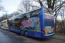 RO-BR 5000 steht am 17.01.2015 an der Jesse-Owens-Allee in Berlin. Aufgenommen wurde ein Setra S 431 DT.
