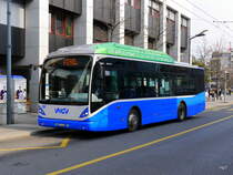 VMCV - VanHool Nr.101 VD 114011 unterwegs in der Stadt Vevey am 14.03.2015