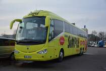 Aus Estland kommt dieser IRIZAR mit dem Kennzeichen 605 BGS und steht am 17.01.2015 auf dem Rastplatz an der A 115 in Berlin.
