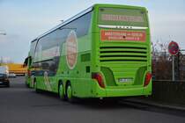 HB-JF 431 (Setra 431 DT) steht am 17.01.2015 auf dem Rastplatz an der A 115 in Berlin.
