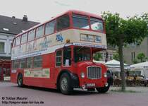 19.06.08: Dieser Bristol Lodekka ist f�r die Stefan Morsch Stifung, also f�r einen guten Zweck unterwegs. Abgestellt war er auf dem Neunkircher Stummplatz.