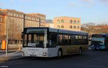 Ein MAN NL313 der Firma Brust in Berlin am Weidendamm. 28.02.2015