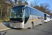 GRZ-MR 507 (MAN Lion's Coach) steht am 18.01.2015 in Berlin, Olympischer Platz.
