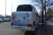FD-AK 665 (Neoplan Cityliner) steht am 18.01.2015 in Berlin, Olympischer Platz