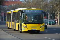 B-V 4431 fährt am 18.01.2015 auf der Linie M49 zum Zoologischen Garten Berlin. Aufgenommen an der Masurenallee in Berlin, Scania Citywide.