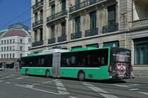 Mercedes Citaro 713 auf der Linie 50 fährt zur Haltestelle Brausebad. Die Aufnahme stammt vom 17.03.2015.