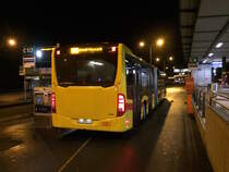 Mercedes Citaro C2 G Nr. 16 (2014) der BLT am 24. Januar 2015 in Olten am Bahnhof. An diesem Wochenende (und noch einem weiteren) fuhr die BLT einen Bahnersatz für die S9 aufgrund von Bauarbeiten. 