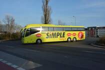 Dieser IRIZAR setzt gleich am ZOB Richtung Polen ein. Aufgenommen am 18.01.2015.
