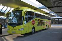 Dieser Estländische (309 BGV) Scania Irizar steht am 18.01.2015 in Berlin am ZOB und wartet auf seine Abfahrt nach Vilnius.
