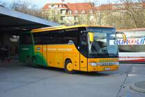 KI-EE 12 (Setra 416 GT-HD) ist am 18.01.2015 unterwegs nach Kiel. Aufgenommen am ZOB in Berlin.
