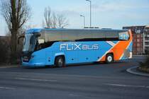 Dieser Scania Touring (AM-FB 6) hat nun sein Ziel erreicht. Aufgenommen am 18.01.2015, Berlin ZOB.
