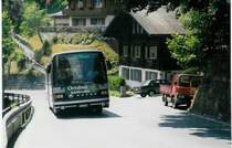 Aus dem Archiv: AFA Adelboden 14/BE 43'089 Setra Jahrgang 1985 (ex AAGI Interlaken Nr. 33) am 14. Juli 1996 Adelboden, M�hleport