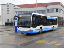Will Mobil - Mercedes Citaro  Nr.256  SG  292404 bei den Bauhaltestellen vor dem Bahnhof in Will am 27.03.2015