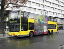 MAN Lions City DD Wg.3390 auf Linie X10 am S+U Zoo, 14.03.15