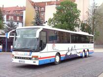 Bus Eisenach / Verkehrsgesellschaft Wartburgkreis mbH (VGW): Setra S 319 UL-GT der KVG Eisenach, eingesetzt im Überlandverkehr (Mai 2008). Aufgenommen am Überlandbusbahnhof am Bahnhof.