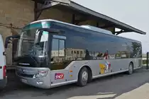 . YUTONG ZK 6121 HQ war am 03.04.2015 beim Bahnhof in Bussonville abgestellt.