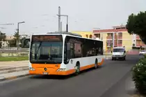 Italien / Sardinien / Stadtbus Cagliari: Mercedes-Benz Citaro Facelift der CTM Cagliari, aufgenommen im Juni 2014 an der Haltestelle  Monserrato San Gottardo  in Cagliari.