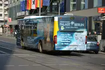 B-V 1678 (Mercedes Benz Citaro Facelift) fährt am 13.03.2015 auf der Linie 147 zum Hauptbahnhof in Berlin. Aufgenommen an der Friedrichstraße.
