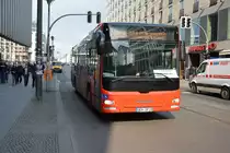 UEM-UR 33 (MAN Lion's City Ü Low Entry) fährt am 13.03.2015 für die S-Bahn Berlin SEV zwischen Berlin Friedrichstraße und Berlin Yorckstraße.
