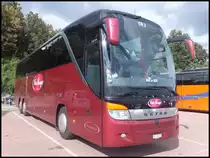 Setra 416 HDH von Car Rouge aus der Schweiz im Stadthafen Sassnitz am 17.09.2013