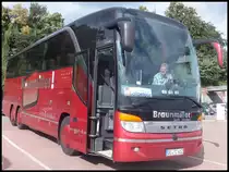 Setra 415 HDH von Braunmiller aus Deutschland im Stadthafen Sassnitz am 17.09.2013