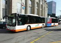 Regiobus  - MAN Lion`s City Gelenkbus Nr.42  SG 283920 unterwegs nach Gossau, hier vor dem Bahnhof in St.Gallen am 28.06.2008