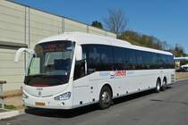 . VS 1524, Irizar i4 von Voyages Simon aus Diekirch hat vor seinem nächsten Einsatz als SEV zwischen Ettelbrück und Lorentzweiler noch eine kleine Pause.  15.04.2015