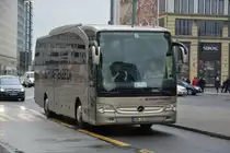 BOR-EO 600 fährt am 14.03.2015 durch Berlin. Aufgenommen wurde ein Mercedes Benz Travego / Berlin Stresemannstraße.
