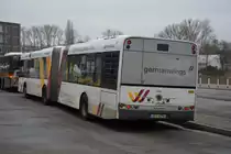 Am 14.03.2015 steht dieser Solaris Urbino 18 der BVG (B-V 4374) an der Hertzallee in Berlin.
