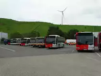 VBK Mercedes Benz Citaro C1 und O405N am 25.04.15 im Karlsruhe Betriebshof West beim Tag der Offenen Tür bei der VBK