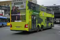 B-V 3528 fährt am 14.03.2015 auf der Linie 100. Aufgenommen wurde ein MAN Lion's City DD / Berlin Zoologischer Garten.
