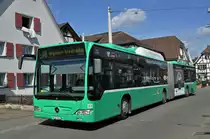Mercedes Citaro 722 auf der Linie 38 verlässt die Endstation in Allschwil. Die Aufnahme stammt vom 13.04.2015.