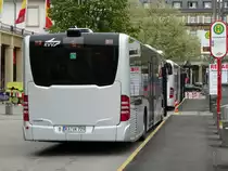 VBK Mercedes Benz Citaro C2 (Euro5) von hinten am 25.04.15 in Karlsruhe