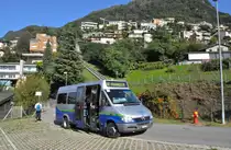 TPL, Lugano. VDL Kusters/Mercedes-Benz Sprinter (Nr.103) in Albonago, Funicolare. (12.8.2014)