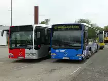 VBK Mercedes Benz Citaro C1 am 25.04.15 im Karlsruhe Betriebshof West beim Tag der Offenen Tür bei der VBK