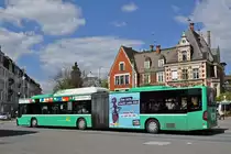 Mercedes Citaro 703 auf der Linie 34 bedient die Haltestelle Wettsteinplatz. Die Aufnahme stammt vom 18.04.2015.