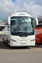 2302 HVH aus Spanien (MAN Irizar / EuroLines) steht am 06.04.2015 auf dem Rastplatz an der A 115 in Berlin.
