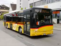 Postauto - Solaris SG 2671077 unterwegs in der Stadt Will am 25.04.2015